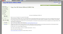 Desktop Screenshot of copywiigameswithoutmods.wikidot.com