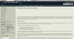 Desktop Screenshot of lessthangods.wikidot.com
