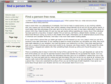 Tablet Screenshot of findapersonfree.wikidot.com