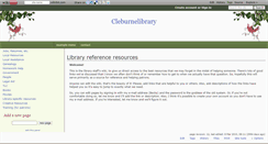Desktop Screenshot of cleburnelibrary.wikidot.com