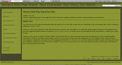 Desktop Screenshot of genesisrp.wikidot.com