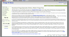 Desktop Screenshot of fringe-tvshows.wikidot.com