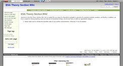 Desktop Screenshot of esatheory.wikidot.com