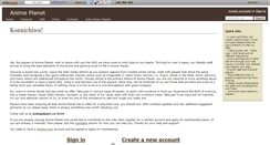 Desktop Screenshot of anime-planet.wikidot.com