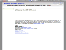 Tablet Screenshot of modernwarfare2hacks.wikidot.com