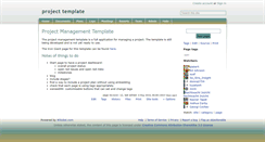 Desktop Screenshot of project-template.wikidot.com