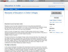 Tablet Screenshot of educationinindianvillages.wikidot.com