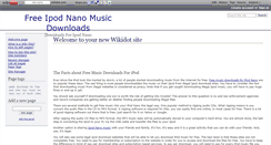 Desktop Screenshot of freeipodnanomusicdownloads.wikidot.com