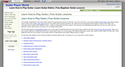 Desktop Screenshot of guitarplayerworld.wikidot.com