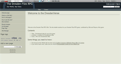 Desktop Screenshot of dresdenfilesrpg.wikidot.com
