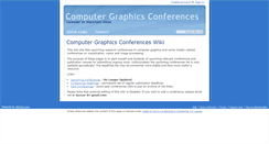 Desktop Screenshot of graphicsconferences.wikidot.com