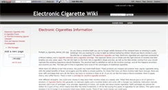 Desktop Screenshot of electronic-cigarettewiki.wikidot.com