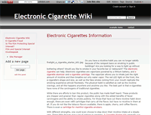 Tablet Screenshot of electronic-cigarettewiki.wikidot.com