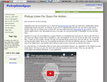 Tablet Screenshot of pickuplines4guys.wikidot.com
