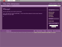 Tablet Screenshot of dimension-27.wikidot.com