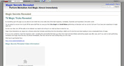 Desktop Screenshot of magic-secrets-revealed.wikidot.com