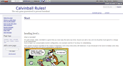 Desktop Screenshot of calvinball.wikidot.com