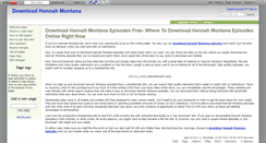 Desktop Screenshot of downloadhannahmontanaepisodes.wikidot.com