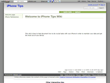 Tablet Screenshot of iphonetips.wikidot.com