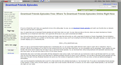 Desktop Screenshot of downloadfriendsepisodes.wikidot.com