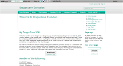 Desktop Screenshot of dragoncave-evolution.wikidot.com