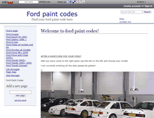 Tablet Screenshot of fordpaintcodes.wikidot.com