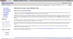 Desktop Screenshot of magnetfreeenergy.wikidot.com