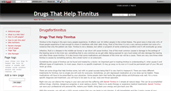 Desktop Screenshot of drugsthathelptinnitus.wikidot.com