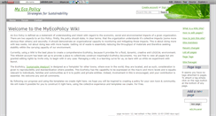 Desktop Screenshot of myecopolicy.wikidot.com