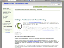 Tablet Screenshot of freereversecellphonedirectory.wikidot.com