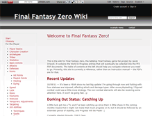 Tablet Screenshot of finalfantasyzero.wikidot.com