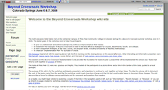 Desktop Screenshot of beyondcrossroads.wikidot.com