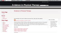 Desktop Screenshot of evidenceinphysicaltherapy.wikidot.com