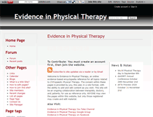 Tablet Screenshot of evidenceinphysicaltherapy.wikidot.com