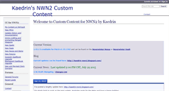 Desktop Screenshot of nwn2customcontent.wikidot.com