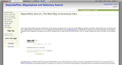 Desktop Screenshot of depositfiles-search.wikidot.com