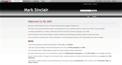 Desktop Screenshot of marksinclair.wikidot.com