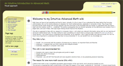 Desktop Screenshot of intuitivemath.wikidot.com