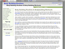 Tablet Screenshot of bodybuildingroutines.wikidot.com