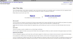 Desktop Screenshot of disappearanceofanimalspecies.wikidot.com