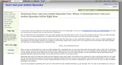 Desktop Screenshot of downloadhowimetyourmother.wikidot.com