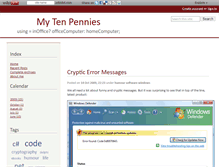 Tablet Screenshot of mytenpennies.wikidot.com