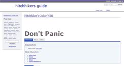 Desktop Screenshot of hitchhikers.wikidot.com