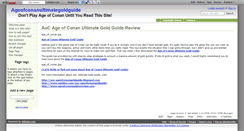 Desktop Screenshot of ageofconanultimategoldguide.wikidot.com
