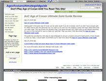 Tablet Screenshot of ageofconanultimategoldguide.wikidot.com