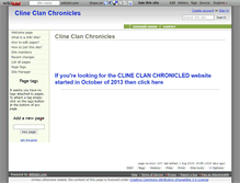 Tablet Screenshot of cline-clan-chronicles.wikidot.com