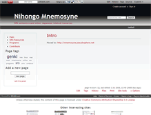 Tablet Screenshot of mnemosyne.wikidot.com