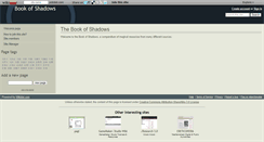 Desktop Screenshot of bookofshadows.wikidot.com