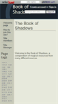 Mobile Screenshot of bookofshadows.wikidot.com