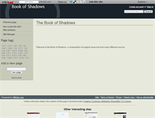 Tablet Screenshot of bookofshadows.wikidot.com